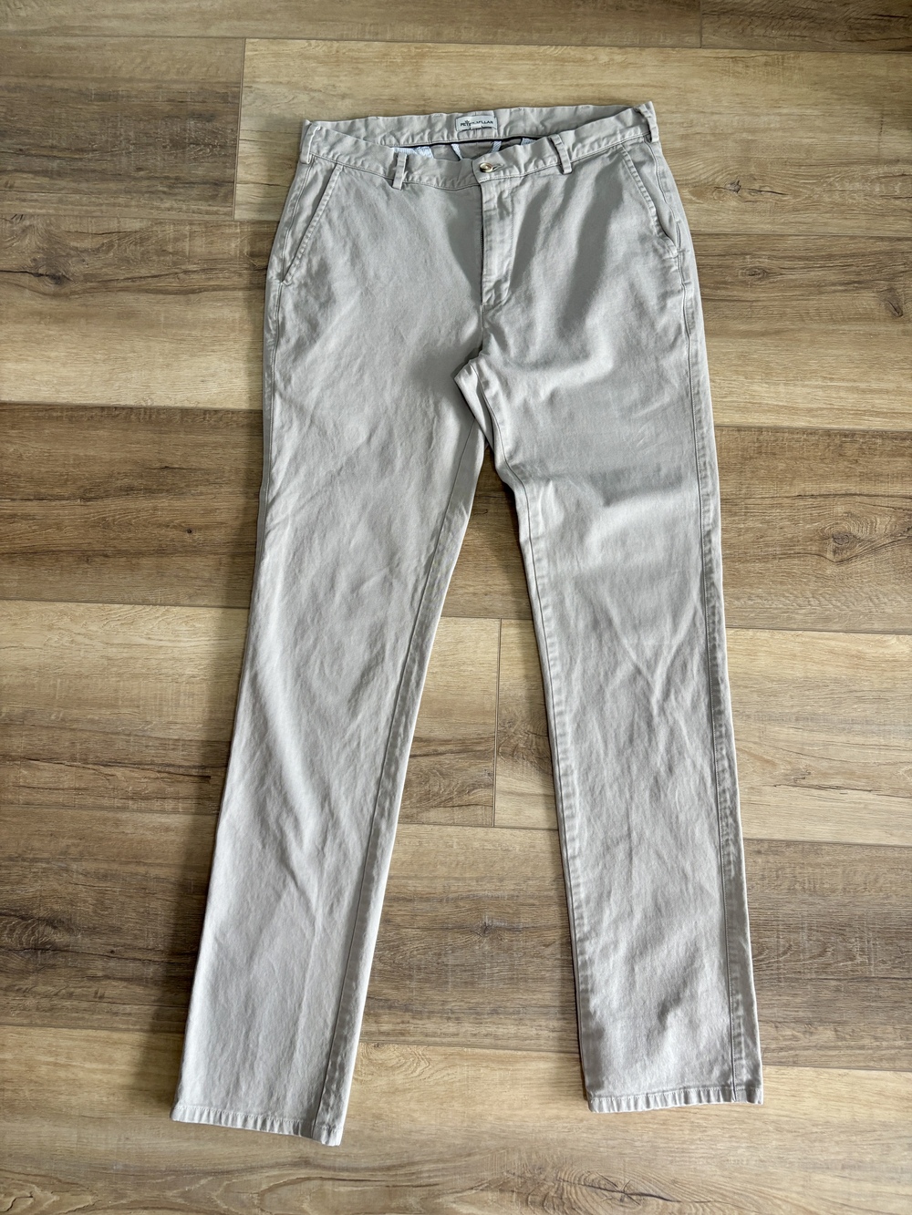 Peter Millar Crown Soft Khaki Pants Mens 34x32 Stretch Pima Cotton Classic Fit